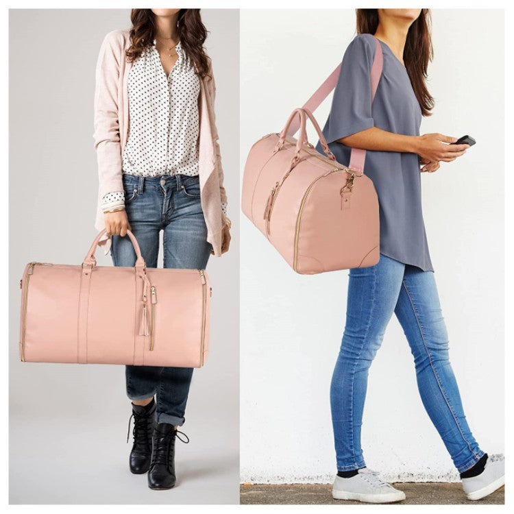 Large Capacity Travel Duffle Bag Women's Handbag Folding Suit Bag Waterproof Clothes Totes - Vanturea