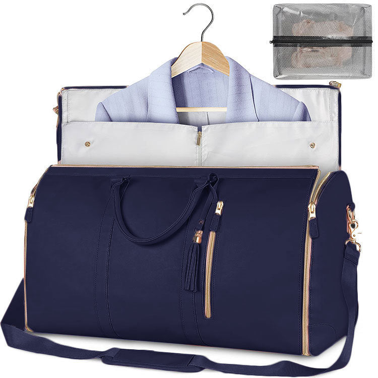 Large Capacity Travel Duffle Bag Women's Handbag Folding Suit Bag Waterproof Clothes Totes - Vanturea