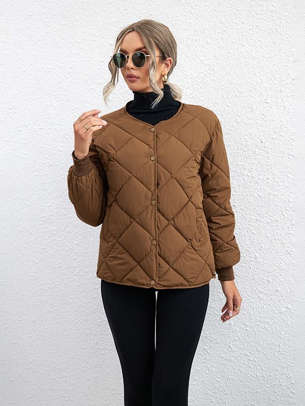 Diamond Check Casual Coat - Vanturea