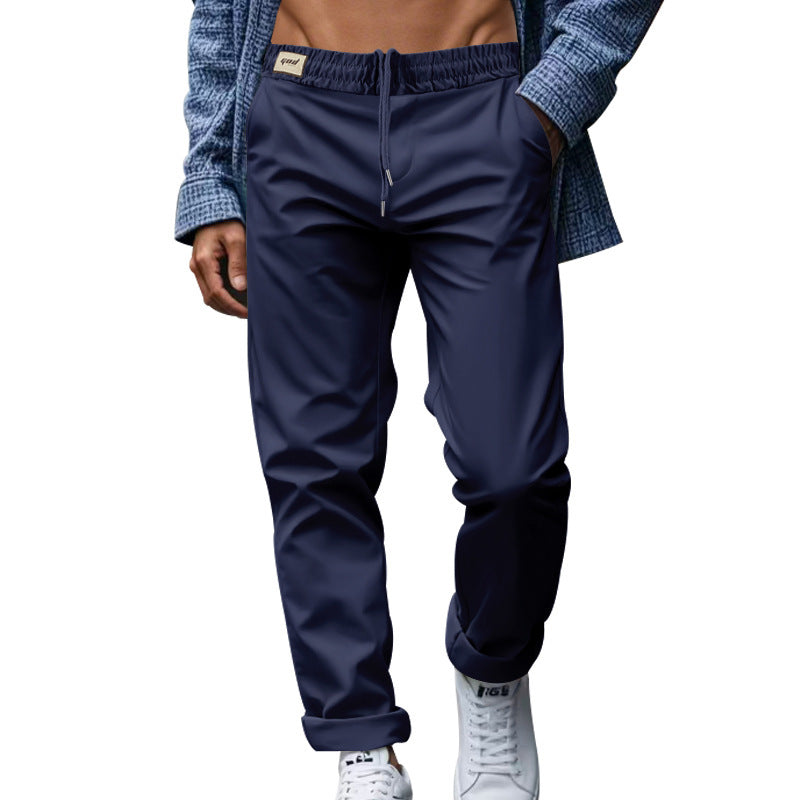 Men's Trousers With Pockets Casual Loose Comfortable Quick-drying Waist-tied Pants - Vanturea