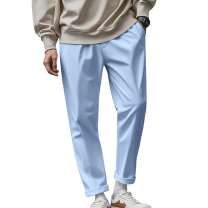 Men's Trousers With Pockets Casual Loose Comfortable Quick-drying Waist-tied Pants - Vanturea