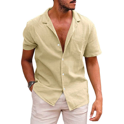 Men's Tops Casual Button Down Shirt Short Sleeve Beach Shirt Summer Mens Clothing - Vanturea