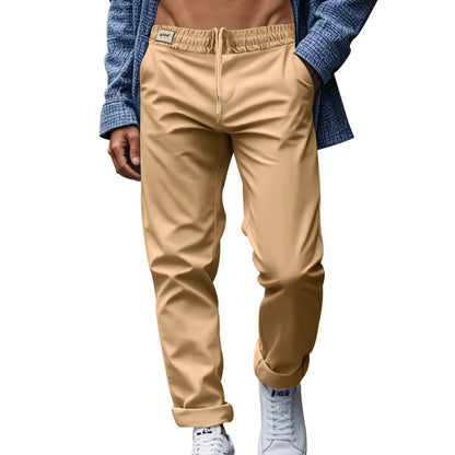 Men's Trousers With Pockets Casual Loose Comfortable Quick-drying Waist-tied Pants - Vanturea