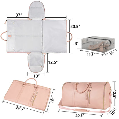 Large Capacity Travel Duffle Bag Women's Handbag Folding Suit Bag Waterproof Clothes Totes - Vanturea