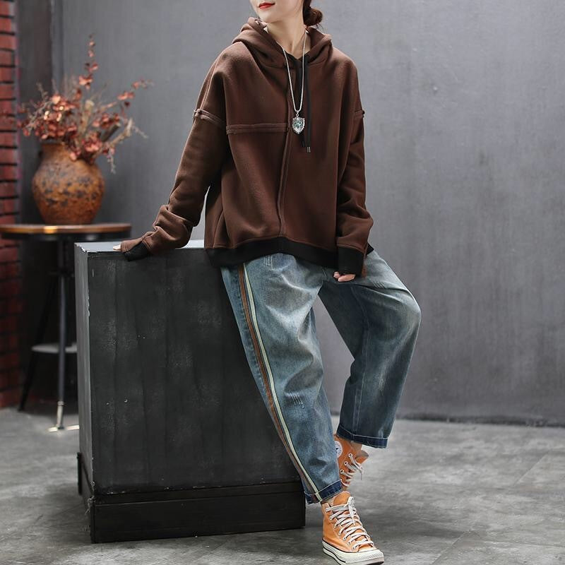 Artsy Side Striped Patchwork Jeans - Vanturea