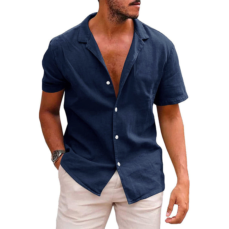 Men's Tops Casual Button Down Shirt Short Sleeve Beach Shirt Summer Mens Clothing - Vanturea